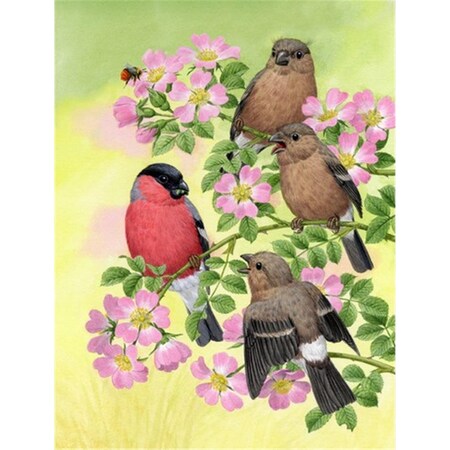 Carolines Treasures Eurasian Bullfinches Flag Canvas House Size ASA2154CHF